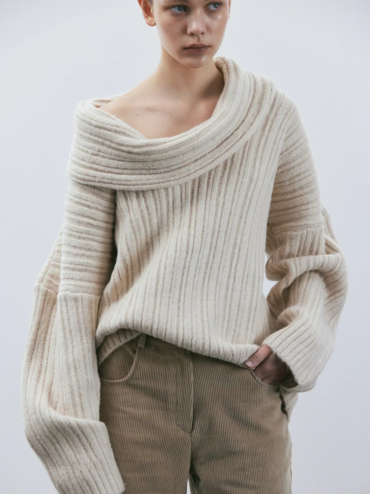 Jersey de Punto con Corte Oversize para Mujer | Ideal para Otoño e Invierno