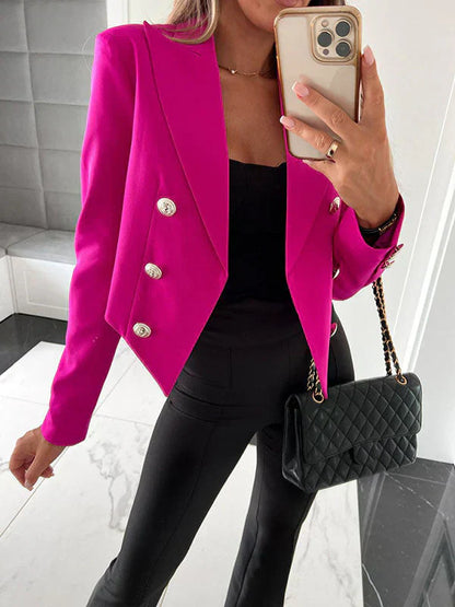 Blazer Corto Con Cierre De Botón Para Mujer | Ideal Para Uso Formal E Informal