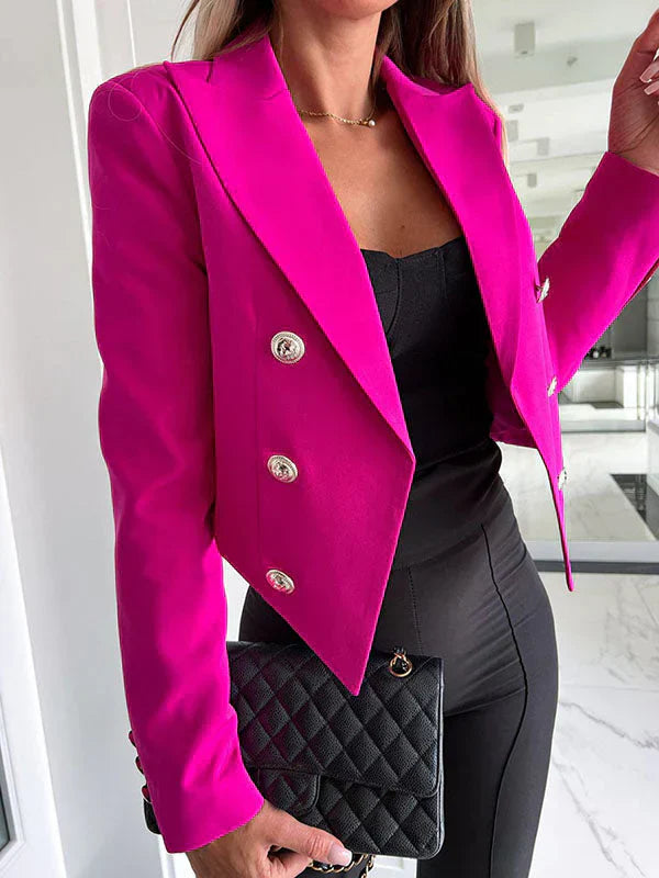 Blazer Corto Con Cierre De Botón Para Mujer | Ideal Para Uso Formal E Informal