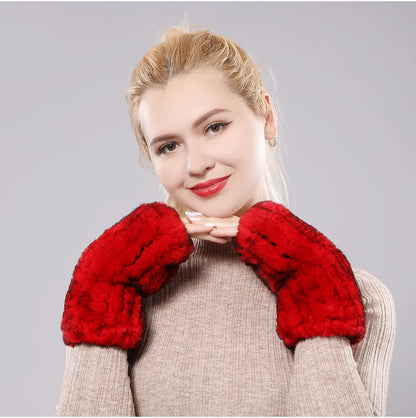 Guantes Sin Dedos con Diseño Elástico para Mujer | Ideal para Invierno