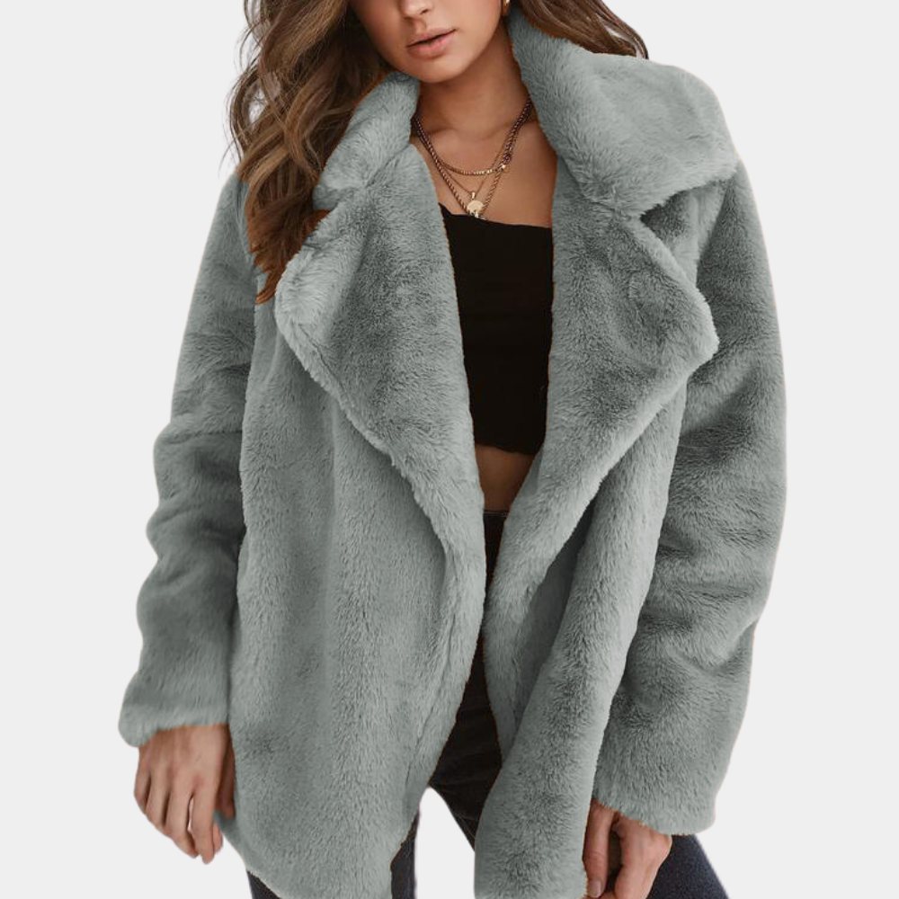 Abrigo Oversize con Cuello Abierto para Mujer | Ideal para Uso Diario en Exterior