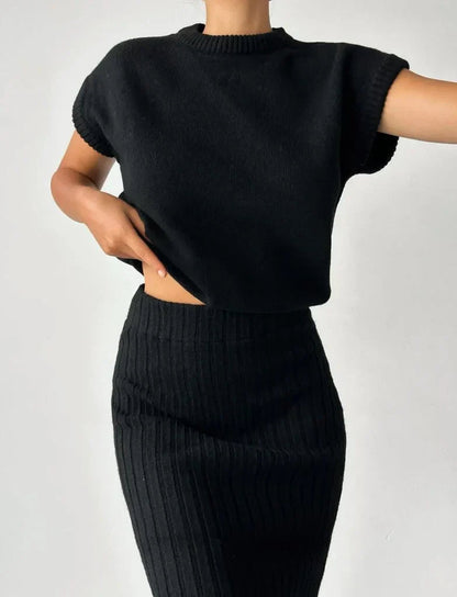 Conjunto de Dos Piezas con Cárdigan y Falda para Mujer | Ideal para Eventos Y Uso Diario