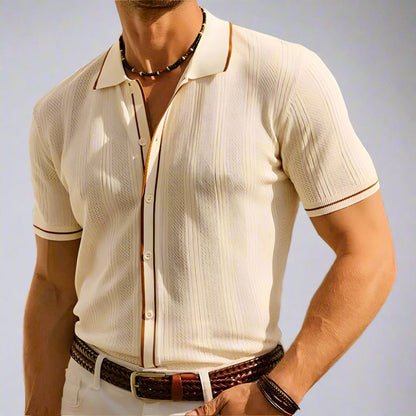 Polo de Hombre con Corte Ajustado y Detalles Texturizados | Ideal para Uso Diario y Profesional
