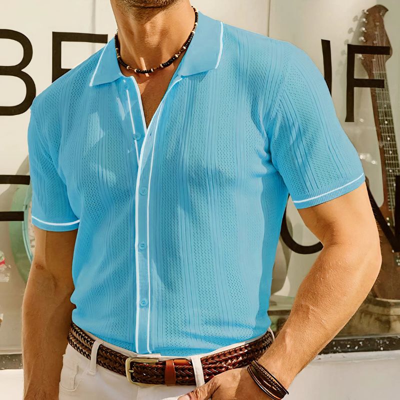 Polo de Hombre con Corte Ajustado y Detalles Texturizados | Ideal para Uso Diario y Profesional