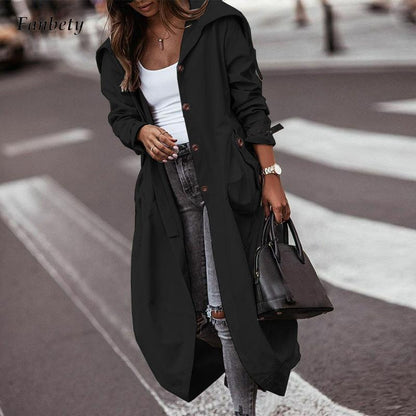 Trench Largo De Corte Recto Para Mujer | Ideal Para Salidas Diarias Y Actividades Al Aire Libre