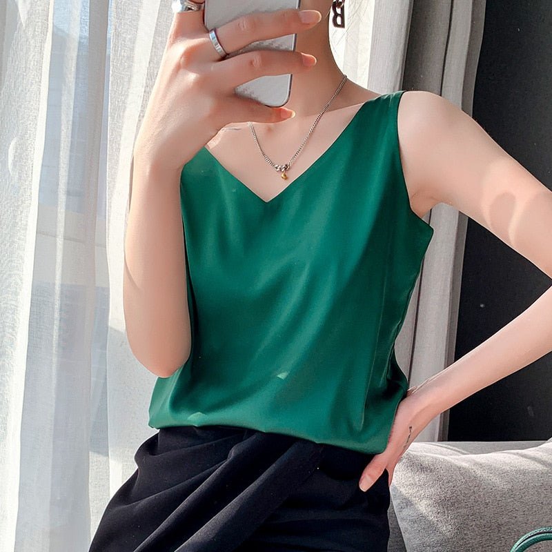 Camiseta De Tirantes Lisa Para Mujer | Ideal Para Verano Y Uso Diario