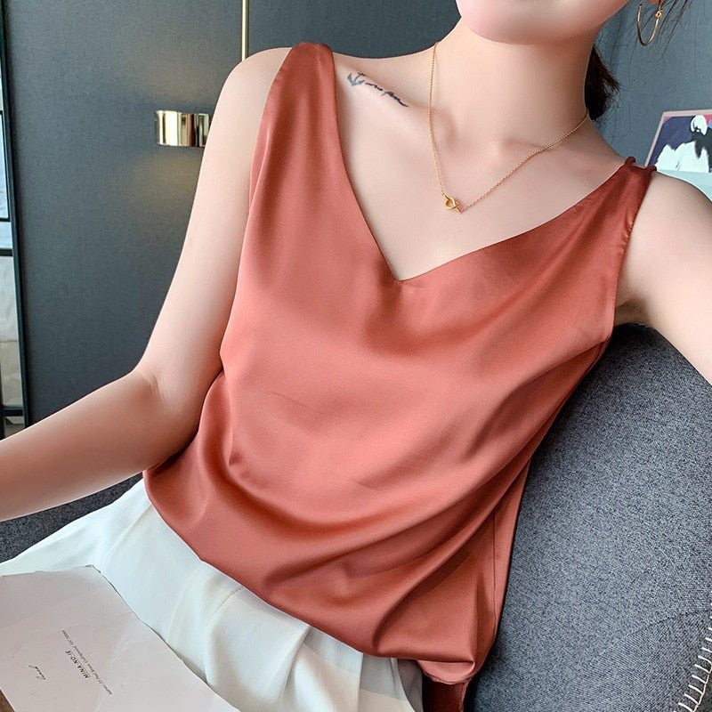 Camiseta De Tirantes Lisa Para Mujer | Ideal Para Verano Y Uso Diario