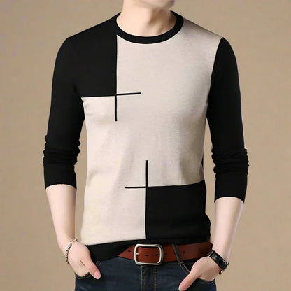 Jersey De Manga Larga Con Motivo Gráfico Para Hombre | Ideal Para Uso Diario Y Profesional