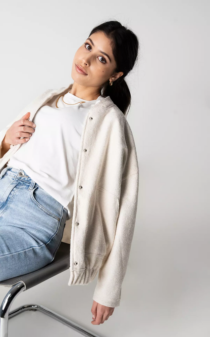Cazadora Bomber Con Corte Oversize Para Adultos | Ideal Para Media Estación