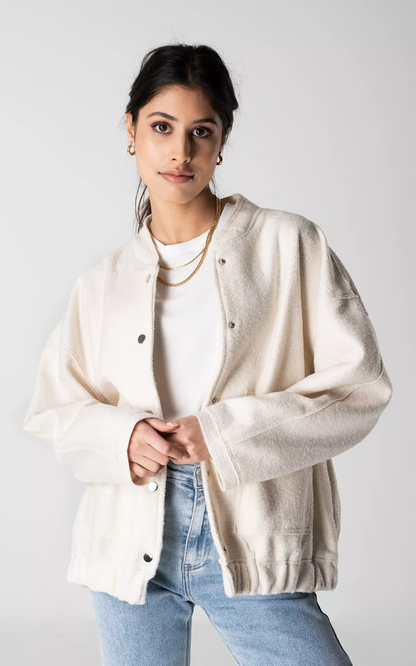Cazadora Bomber Con Corte Oversize Para Adultos | Ideal Para Media Estación