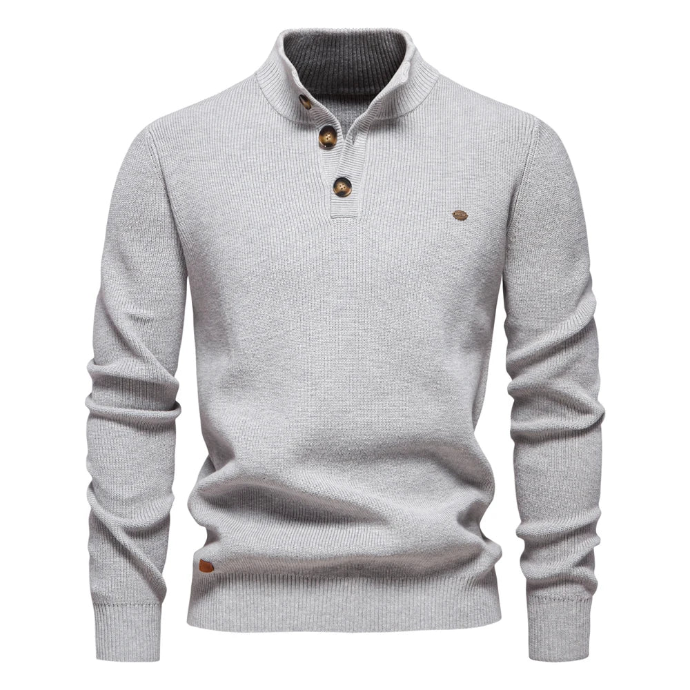 Jersey con Botones Frontales y Corte Ligeramente Ajustado para Hombre | Ideal para Otoño e Invierno
