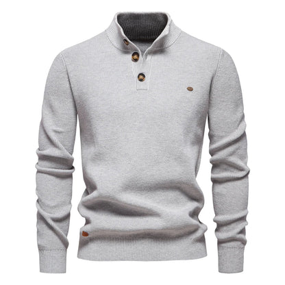 Jersey con Botones Frontales y Corte Ligeramente Ajustado para Hombre | Ideal para Otoño e Invierno