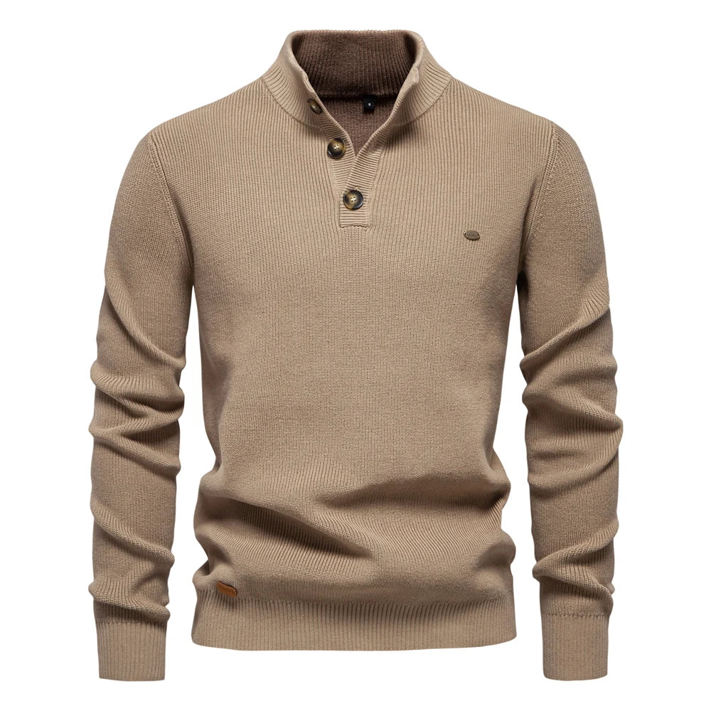 Jersey con Botones Frontales y Corte Ligeramente Ajustado para Hombre | Ideal para Otoño e Invierno