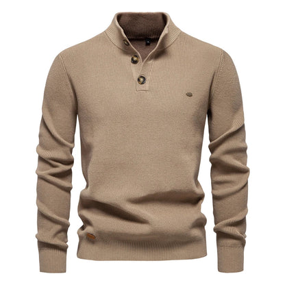 Jersey con Botones Frontales y Corte Ligeramente Ajustado para Hombre | Ideal para Otoño e Invierno