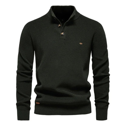 Jersey con Botones Frontales y Corte Ligeramente Ajustado para Hombre | Ideal para Otoño e Invierno