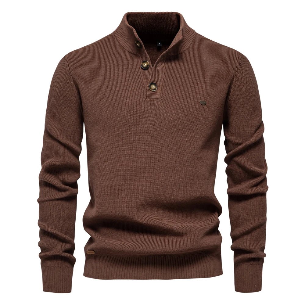 Jersey con Botones Frontales y Corte Ligeramente Ajustado para Hombre | Ideal para Otoño e Invierno