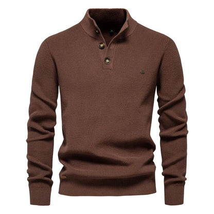 Jersey con Botones Frontales y Corte Ligeramente Ajustado para Hombre | Ideal para Otoño e Invierno