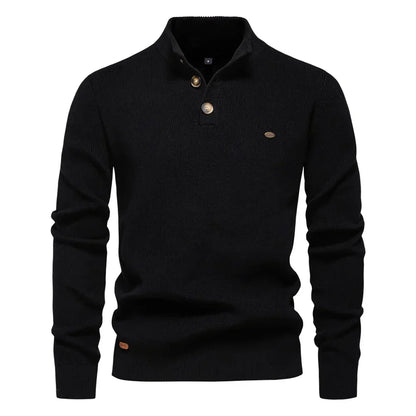 Jersey con Botones Frontales y Corte Ligeramente Ajustado para Hombre | Ideal para Otoño e Invierno