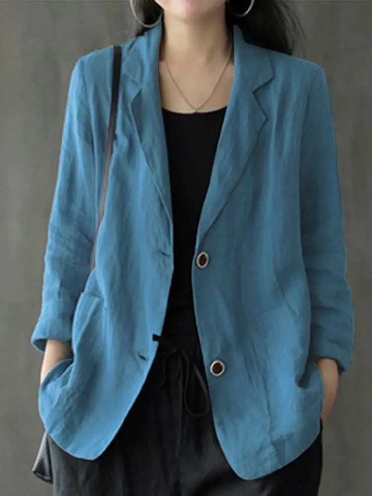 Blazer Ajustado Para Mujer con Cierre Frontal y Mangas Largas | Ideal Para Uso Diario y Ocasiones Formales