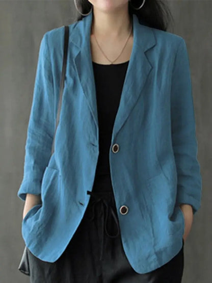 Blazer Ajustado Para Mujer con Cierre Frontal y Mangas Largas | Ideal Para Uso Diario y Ocasiones Formales