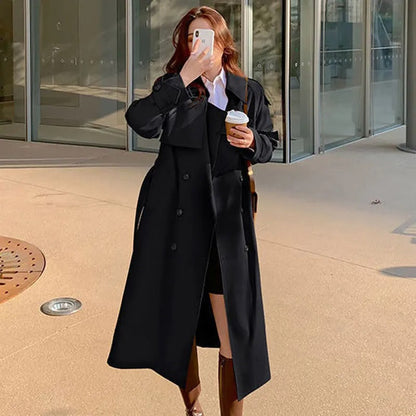 Manteau Largo Con Cierre Frontal Para Mujer | Ideal Para Entretiempo Y Actividades Exteriores