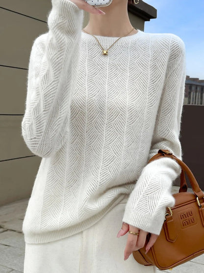 Jersey De Manga Larga Con Cuello Redondo Para Mujer | Ideal Para Uso Diario U Ocasional