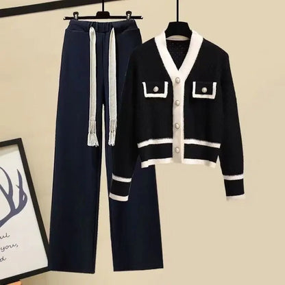 Conjunto de Dos Piezas con Pantalón Ancho para Mujer | Ideal para Uso Diario y Semi-Formal