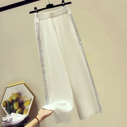 Pantalón De Cintura Alta Con Piernas Anchas Para Mujer | Ideal Para Uso Diario