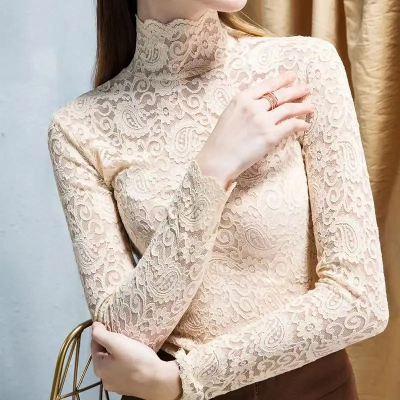 Top Con Cuello Alto Y Mangas Largas Para Mujer | Ideal Para Uso Diario Y Eventos