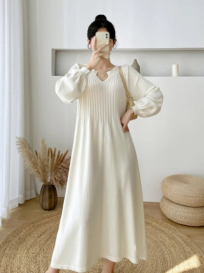 Vestido de Manga Larga con Corte Recto para Mujer | Ideal para Uso Diario y Salidas