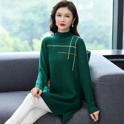 Jersey de Manga Larga con Corte Relajado para Mujer | Ideal para Días de Invierno