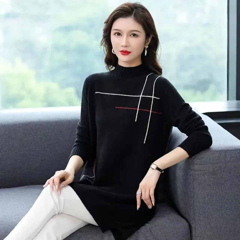 Jersey de Manga Larga con Corte Relajado para Mujer | Ideal para Días de Invierno