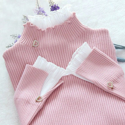 Jersey de Cuello Alto para Mujer con Puños Acabados en Canalé | Ideal para Días Fríos