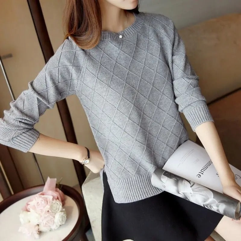 Jersey de Manga Larga con Corte Estándar para Mujer | Ideal para Otoño e Invierno