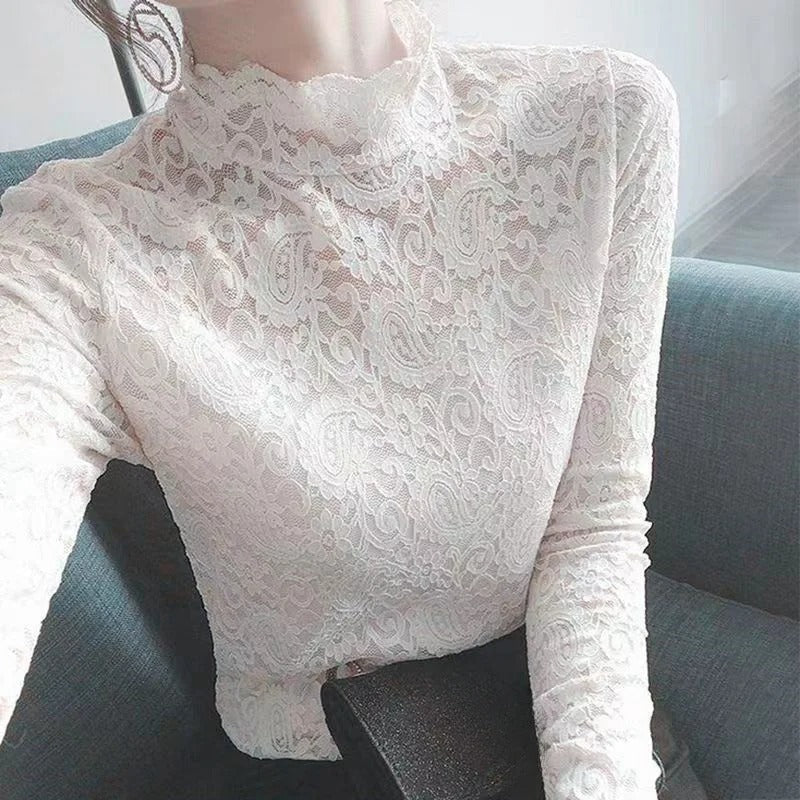 Top Con Cuello Alto Y Mangas Largas Para Mujer | Ideal Para Uso Diario Y Eventos