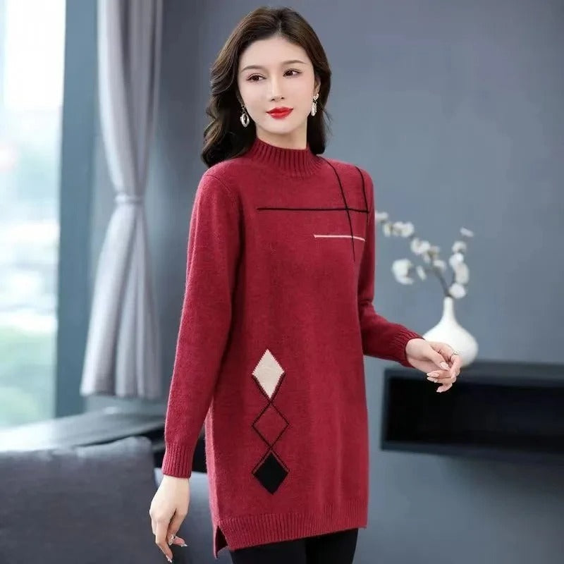Jersey de Manga Larga con Corte Relajado para Mujer | Ideal para Días de Invierno
