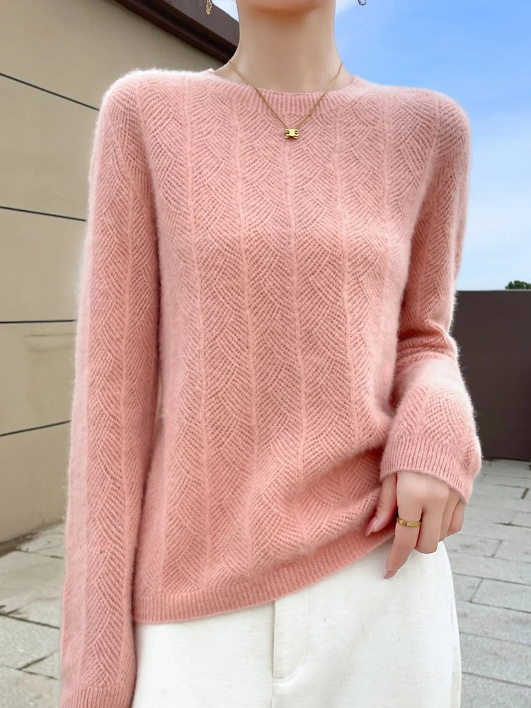 Jersey De Manga Larga Con Cuello Redondo Para Mujer | Ideal Para Uso Diario U Ocasional