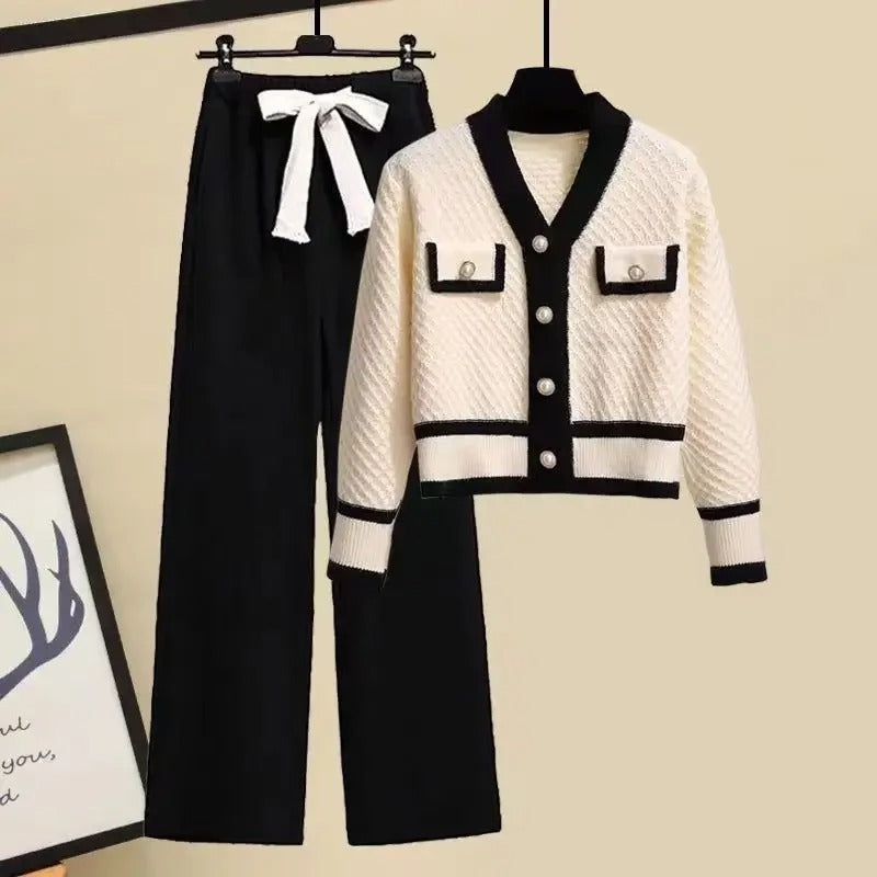 Conjunto de Dos Piezas con Pantalón Ancho para Mujer | Ideal para Uso Diario y Semi-Formal