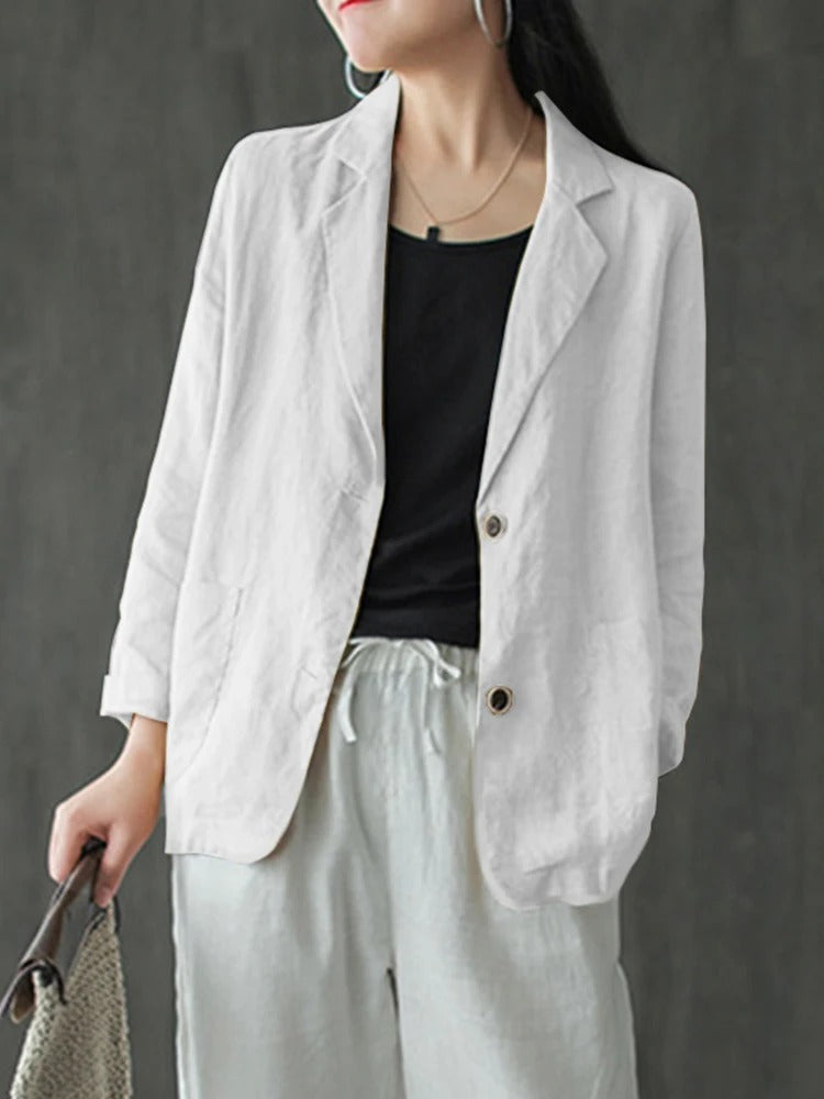 Blazer Ajustado Para Mujer con Cierre Frontal y Mangas Largas | Ideal Para Uso Diario y Ocasiones Formales