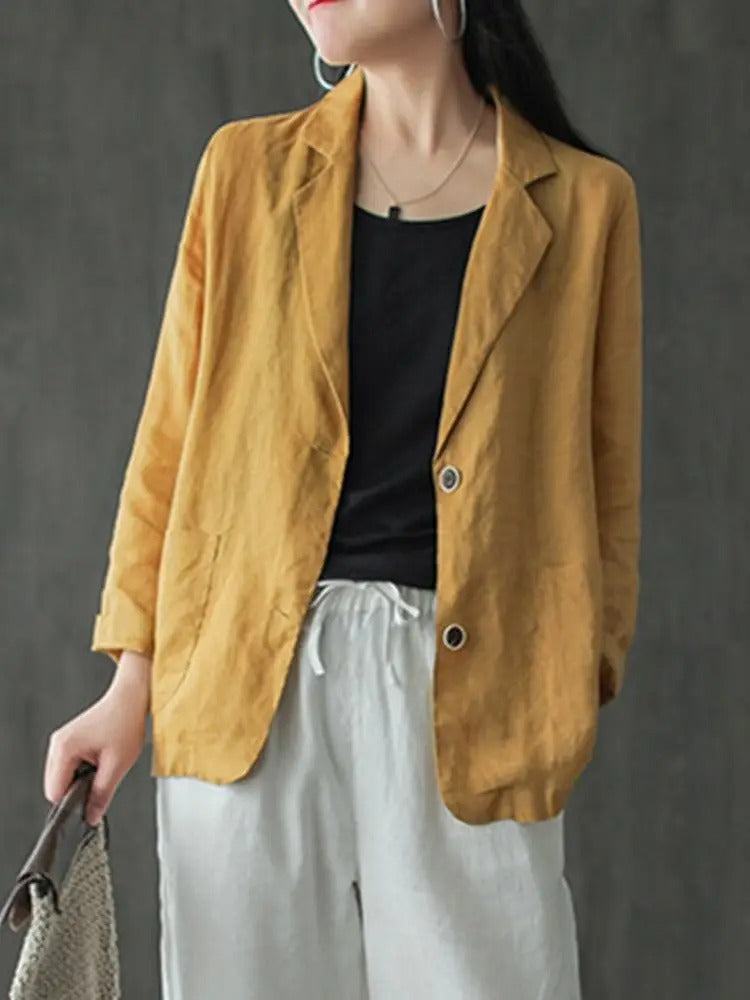 Blazer Ajustado Para Mujer con Cierre Frontal y Mangas Largas | Ideal Para Uso Diario y Ocasiones Formales