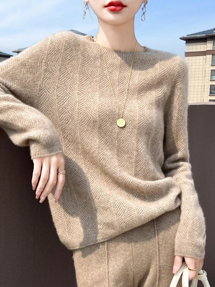 Jersey De Manga Larga Con Cuello Redondo Para Mujer | Ideal Para Uso Diario U Ocasional