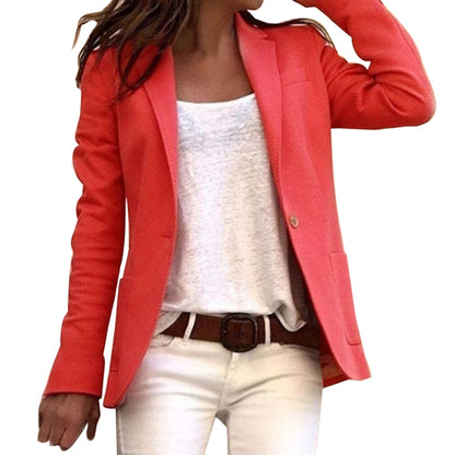 Blazer Slim-Fit con Revers Estructurados y Cierre de Un Botón para Mujer | Ideal para Uso Profesional y Diario