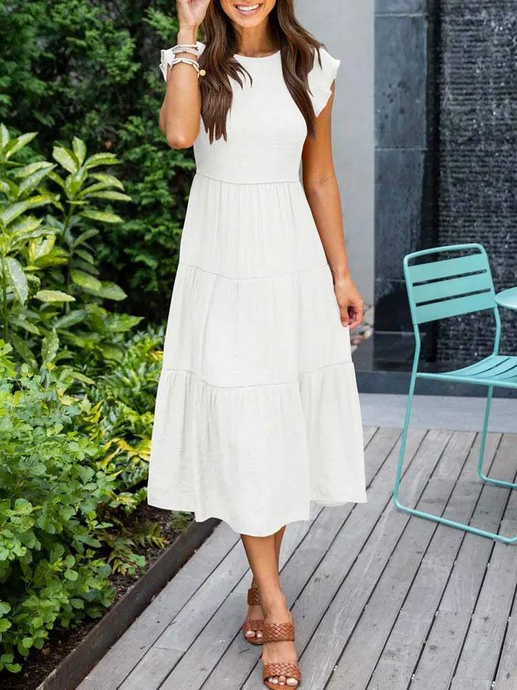 Vestido Midi Con Diseño Versátil Para Mujer | Ideal Para Uso Diario Y Ocasiones