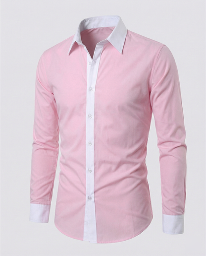 Camisa de Manga Larga de Corte Regular para Hombres | Ideal para Temporadas Frescas