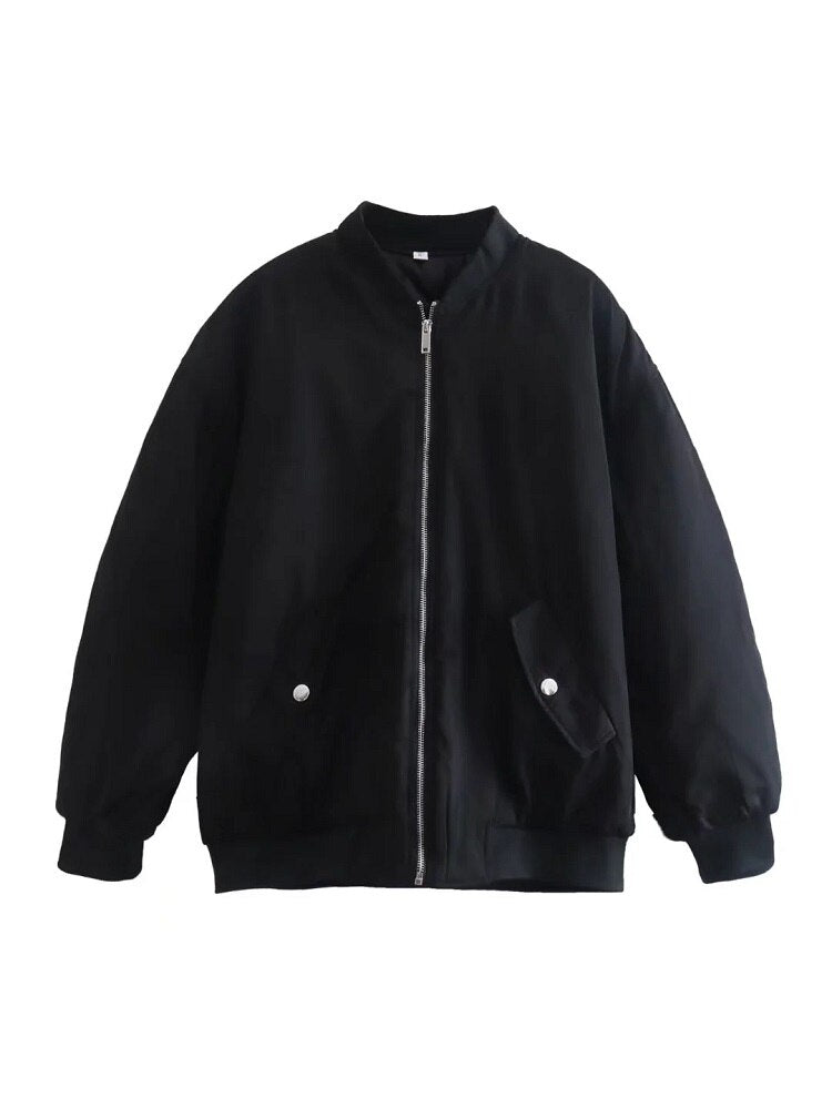 Chaqueta Bomber con Cierre de Cremallera para Mujer | Ideal para Uso Diario y Actividades al Aire Libre