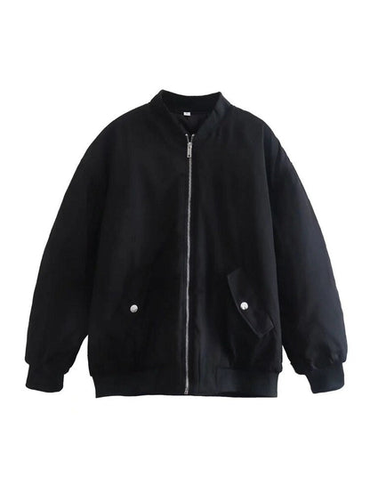 Chaqueta Bomber con Cierre de Cremallera para Mujer | Ideal para Uso Diario y Actividades al Aire Libre
