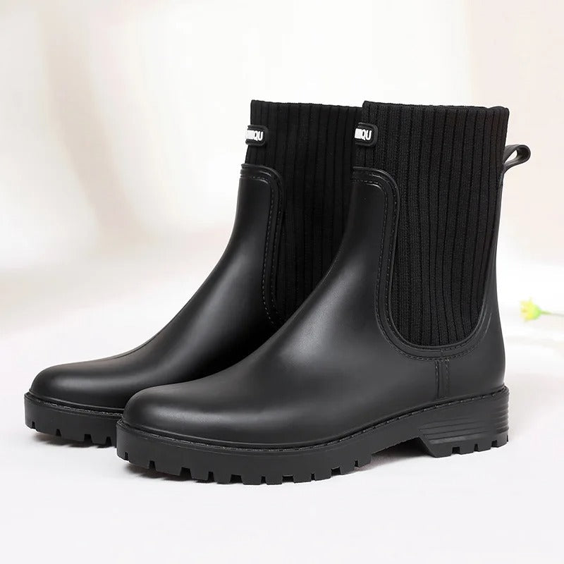 Botas De Lluvia Con Diseño Cerrado Para Mujer | Ideal Para Días Lluviosos