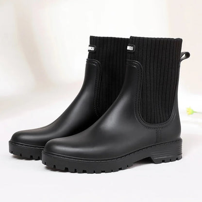 Botas De Lluvia Con Diseño Cerrado Para Mujer | Ideal Para Días Lluviosos