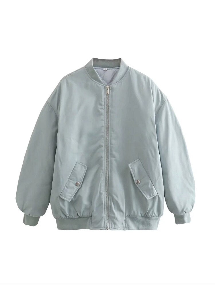 Chaqueta Bomber con Cierre de Cremallera para Mujer | Ideal para Uso Diario y Actividades al Aire Libre