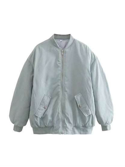 Chaqueta Bomber con Cierre de Cremallera para Mujer | Ideal para Uso Diario y Actividades al Aire Libre